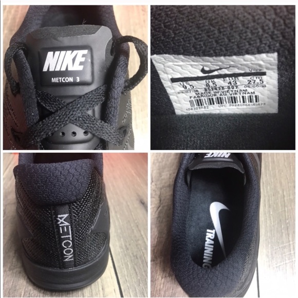 NWT Nike Metcon 3 Black M AUTHENTIC - Picture 4 of 7